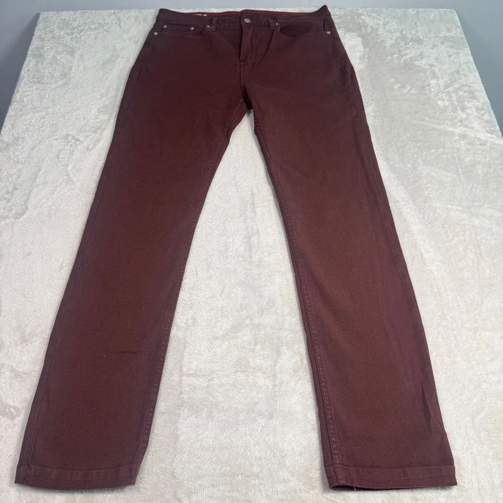 NWOT American Giant Men Roughneck Stretch Canvas Straight Leg Pants 34x34 Raisin